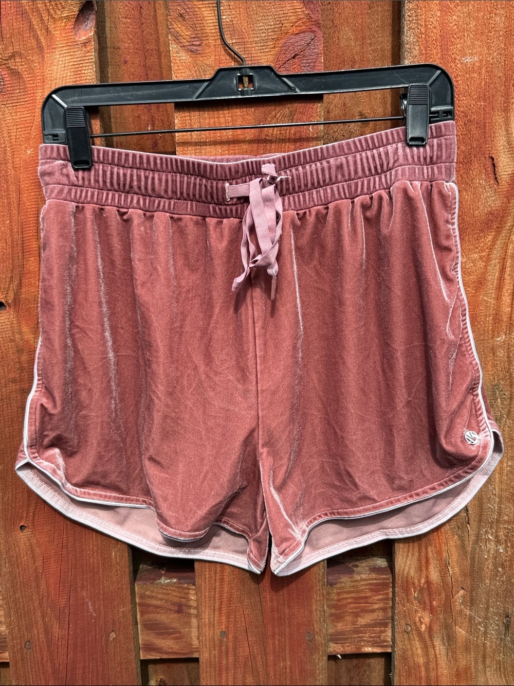BuffBunny Velvet Athletic Shorts - Dusty Rose Pink Size M - Picture 2 of 7